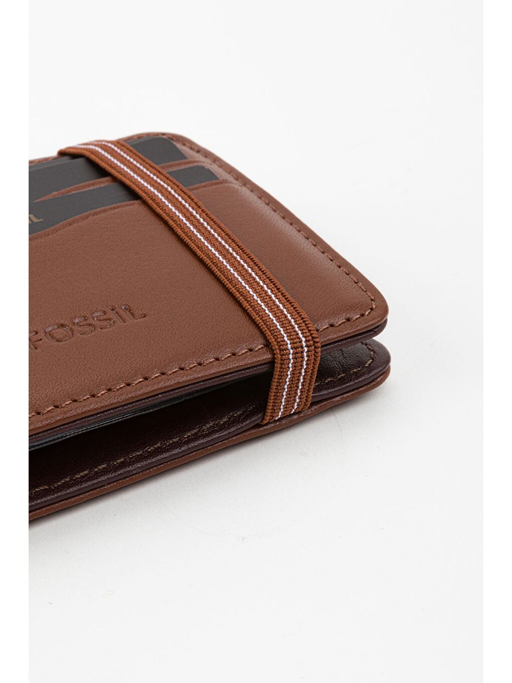 Kahverengi Kutulu Hakiki Deri Şeffaf Kartlıklı Lacivert Lastik Kapamalı El Portföyü Kartlık Cüzdan-4