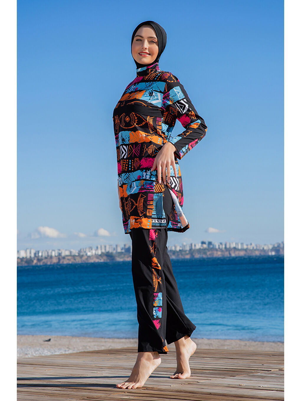 Tam Kapalı Tesettür Mayo 25218-1 Siyah