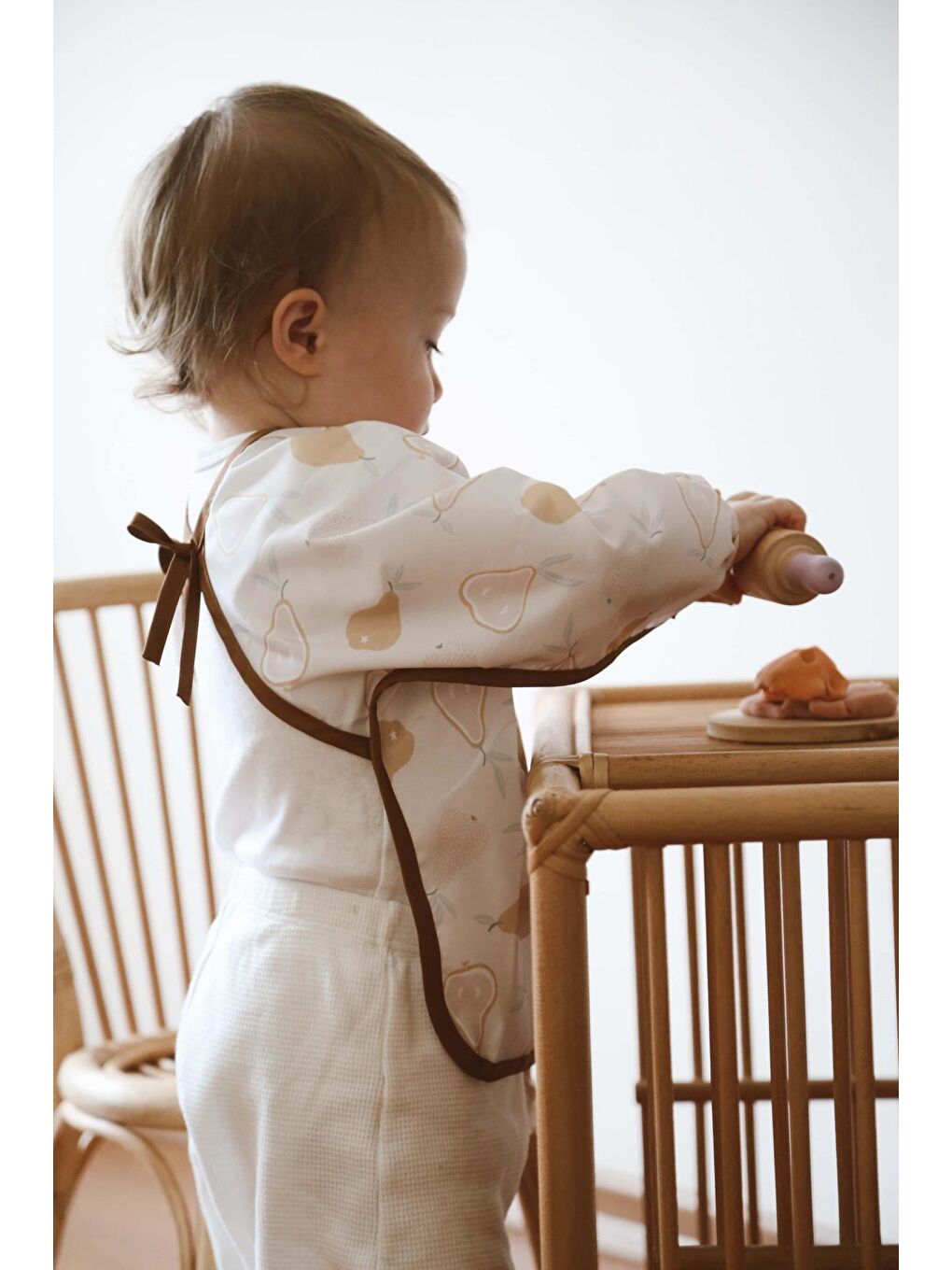 Armut Uzun Kollu Sıvı Geçirmez Aktivite Önlük (6-36 Ay)-1