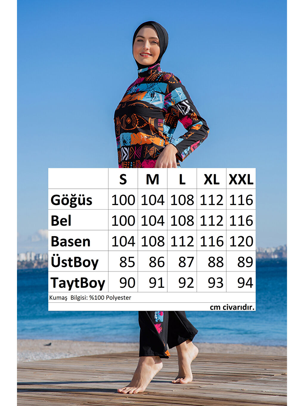 Tam Kapalı Tesettür Mayo 25218-1 Siyah-2