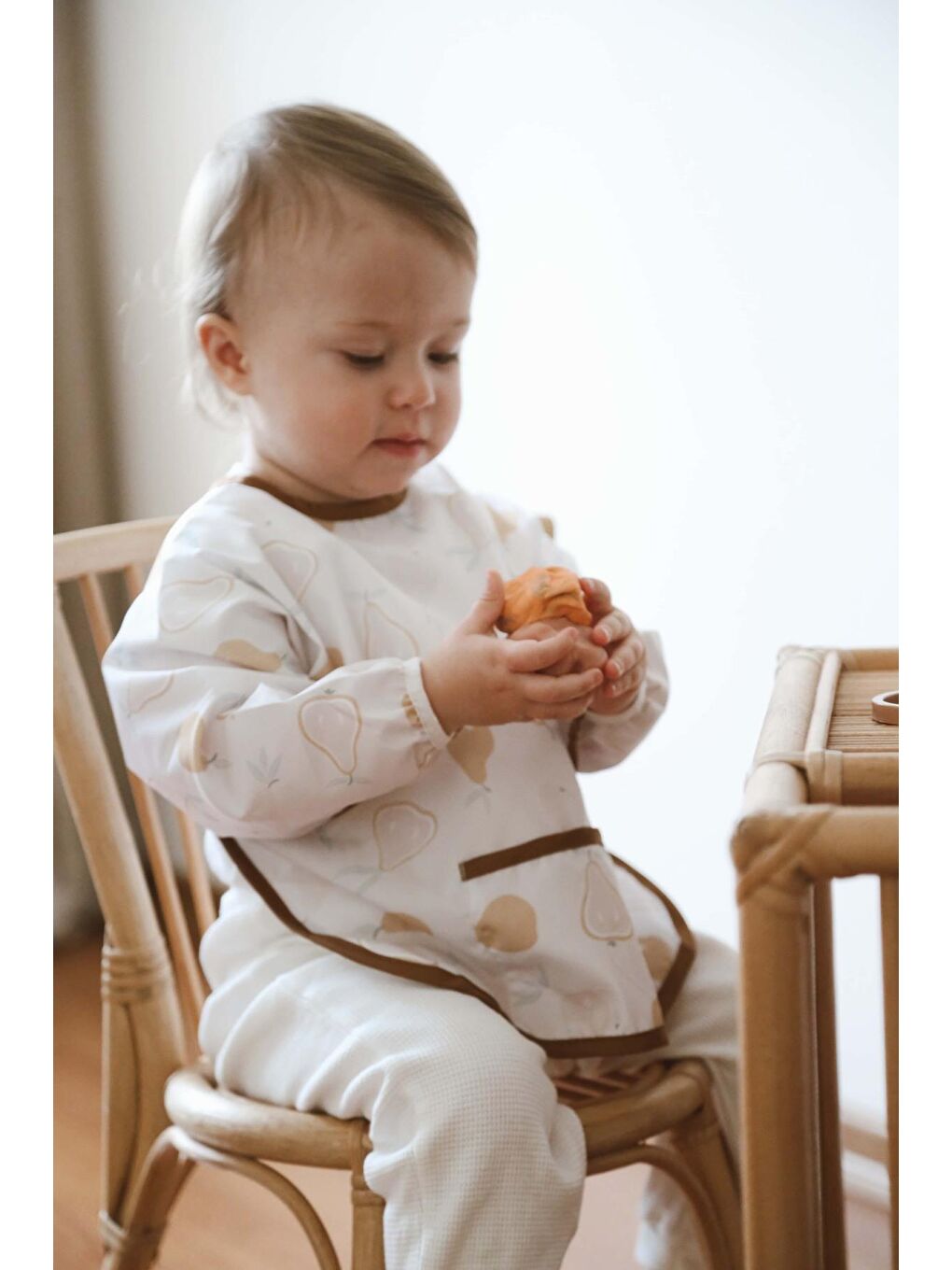 Armut Uzun Kollu Sıvı Geçirmez Aktivite Önlük (6-36 Ay)-3