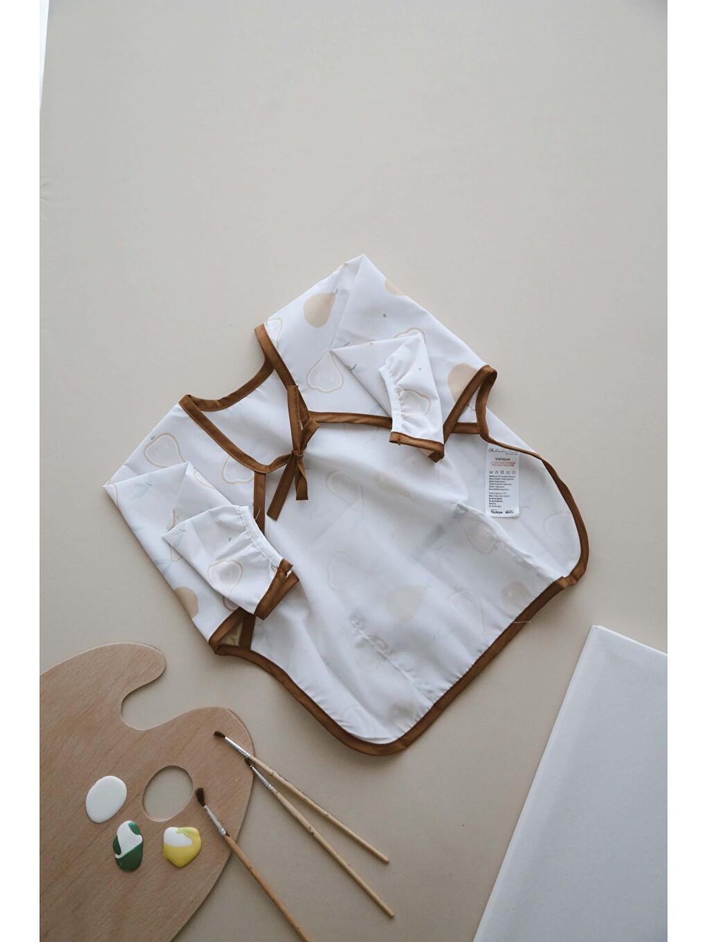 Armut Uzun Kollu Sıvı Geçirmez Aktivite Önlük (6-36 Ay)-6