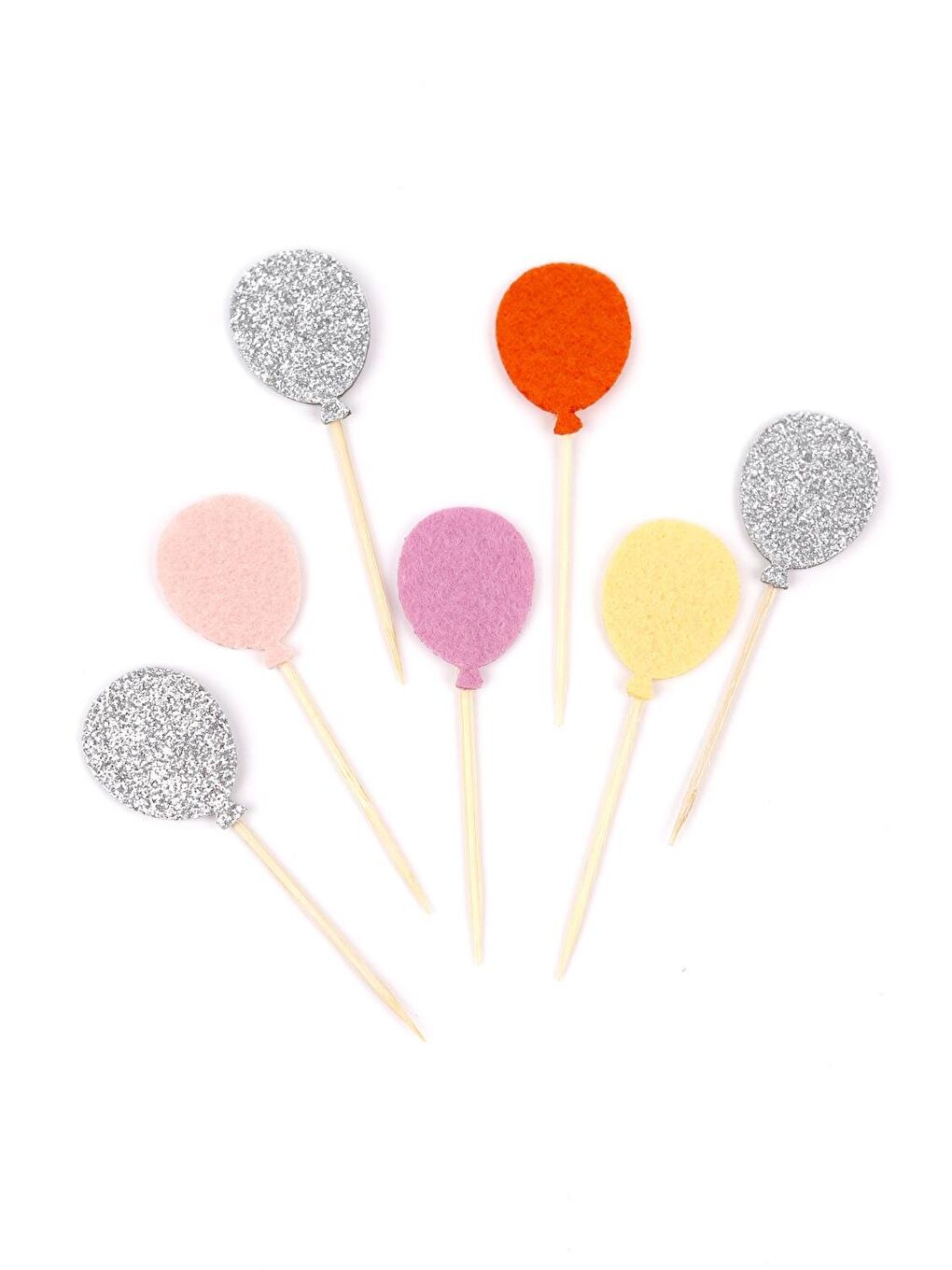 Gri Gümüş Happy Birthday Balon Pasta Süsü-1