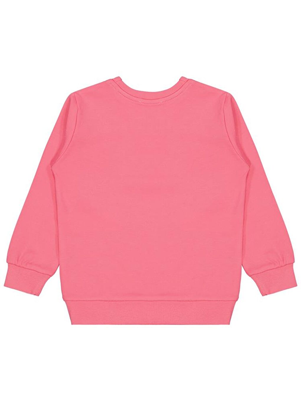 Girls Düz 2-5 Yaş Sweatshirt - Pembe 3-4 Yaş-1