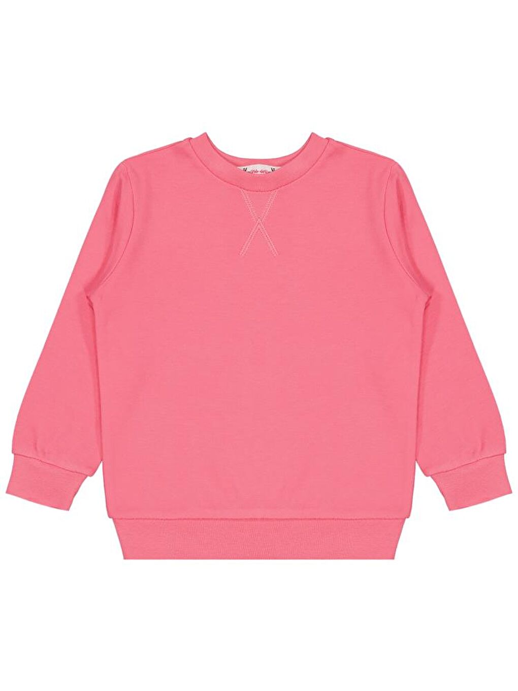 Girls Düz 2-5 Yaş Sweatshirt - Pembe 3-4 Yaş-2