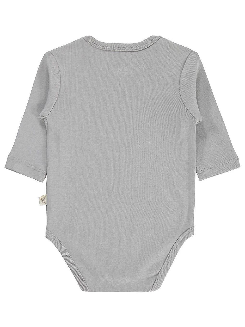 Baby Basıc 3 Lü 0-36 Ay Çıtçıtlı Badi - Gri 1-3 Ay-4
