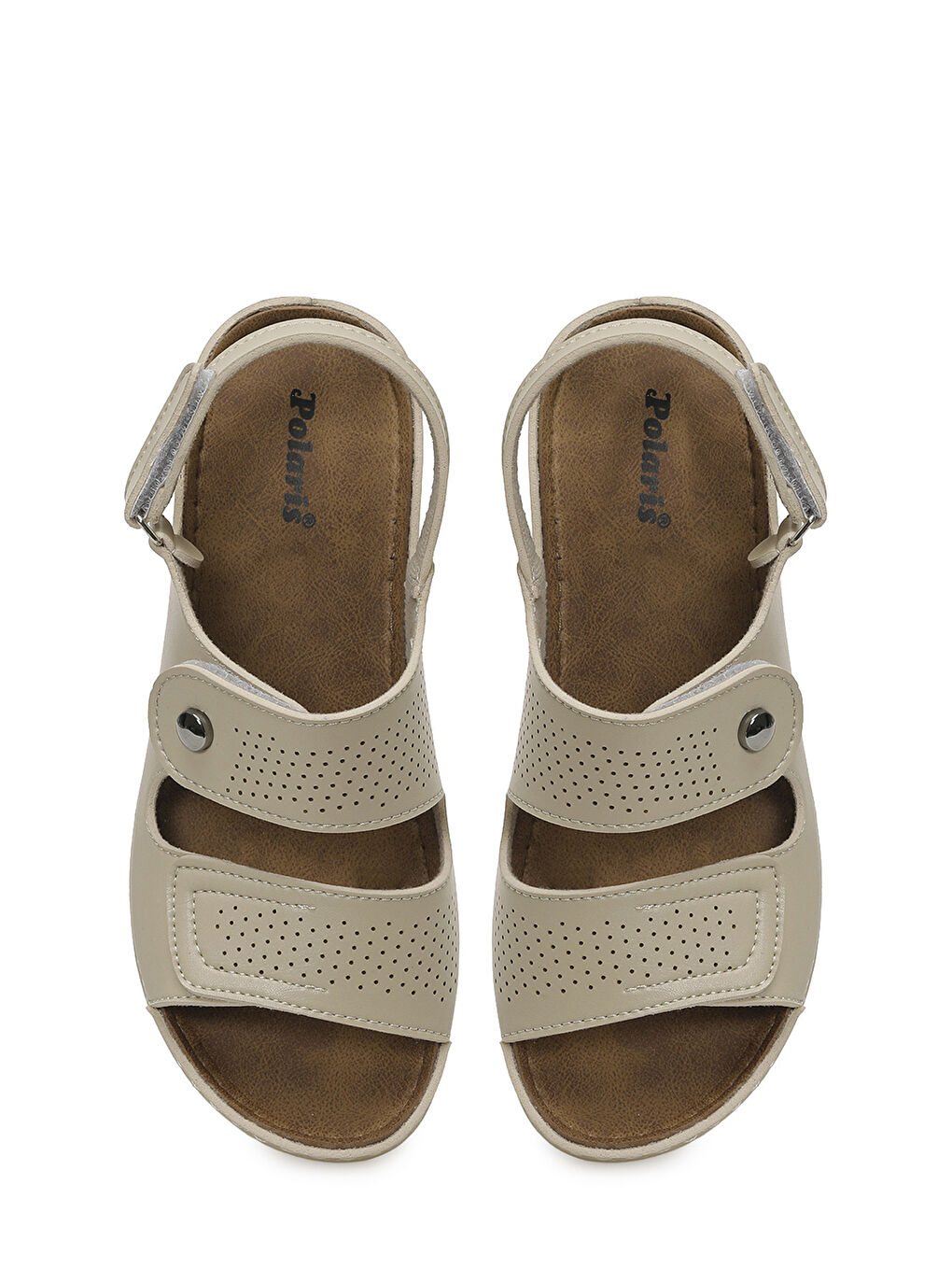 167252.Z6FX Bej Kadın Düz Sandalet-3