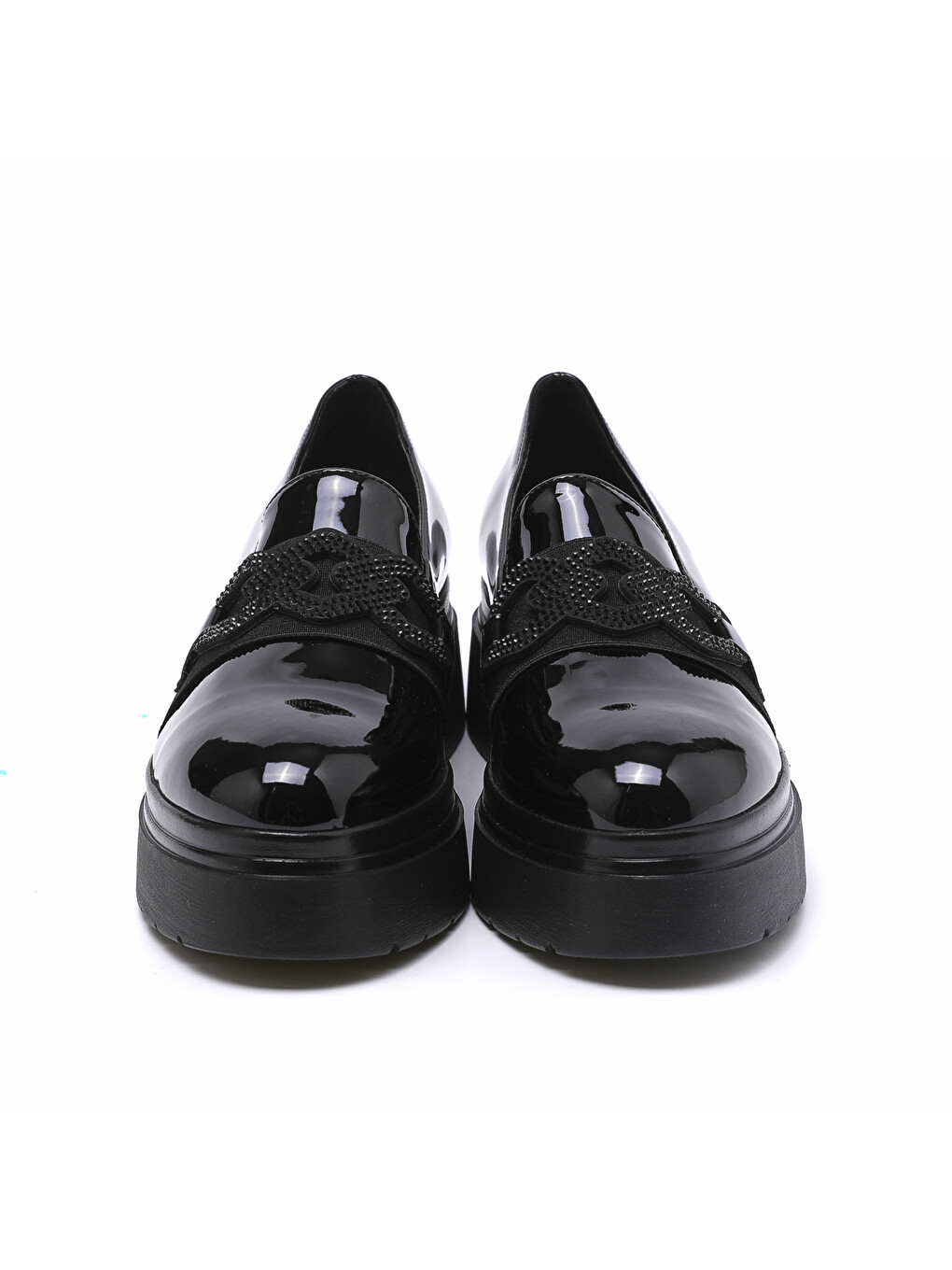 Kadın Siyah Loafer 2C4888 4888 Vernice Nero-2