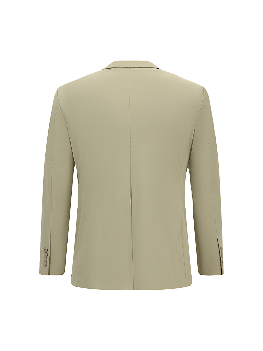 Bej Techno-Line Super Slim Fit Ekstra Dar Kesim Beli Lastikli İpli Çantalı Elastanlı Takım Elbise-2