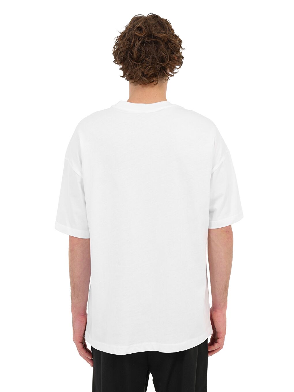 Beyaz Erkek Kısa Kol T-Shirt-1