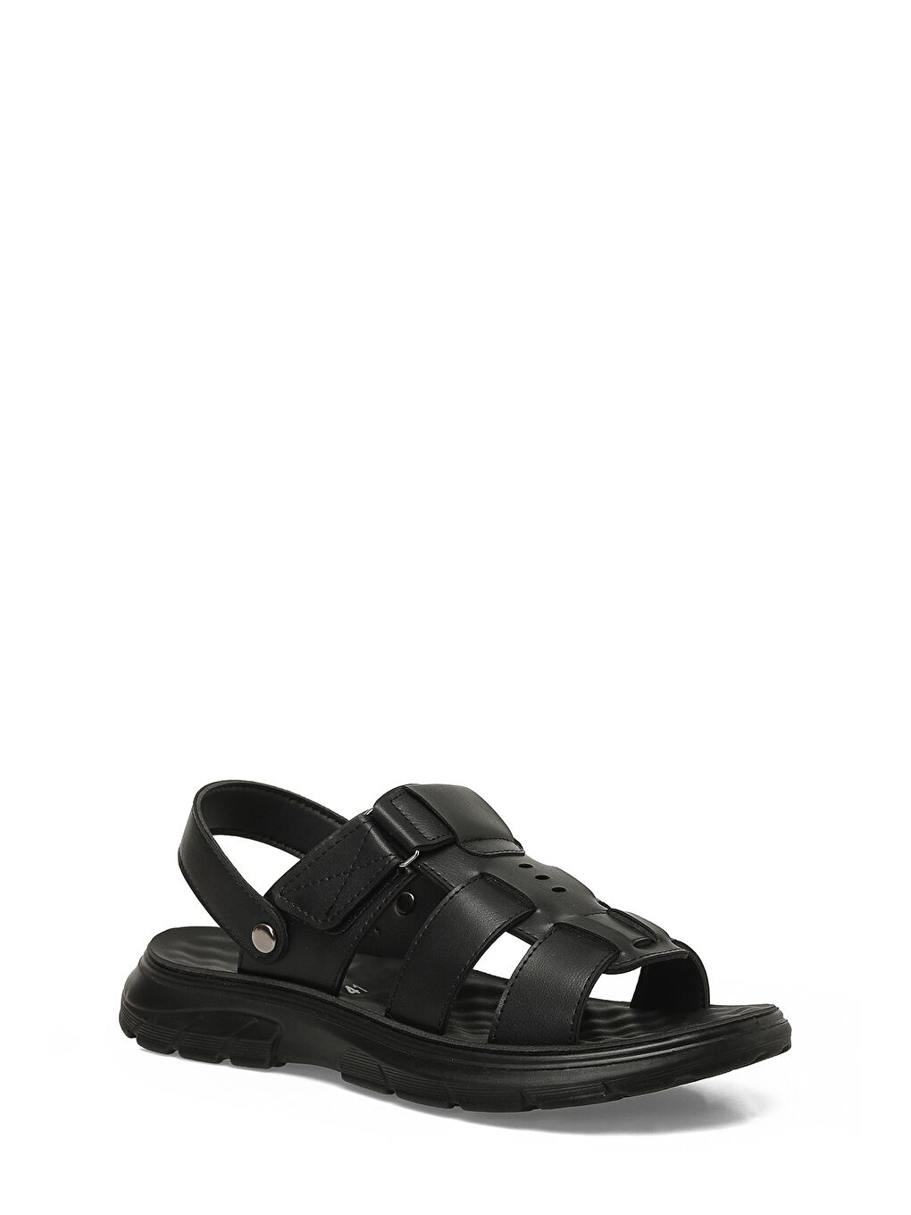 410018.M6FX Siyah Erkek Sandalet-1