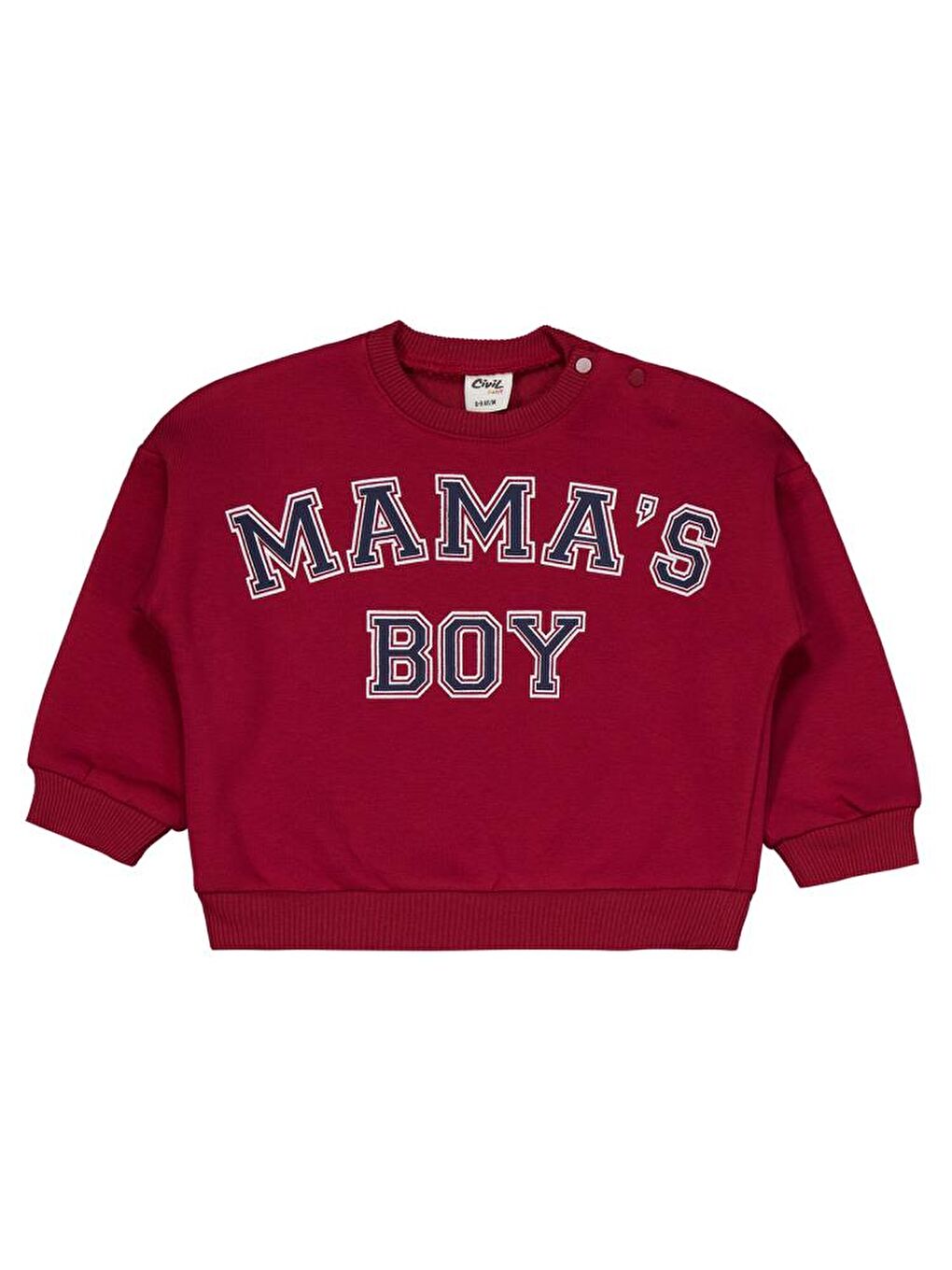 Baby Mama's Boy Baskılı 6-18 Ay Takım - Bordo 6-9 Ay-1