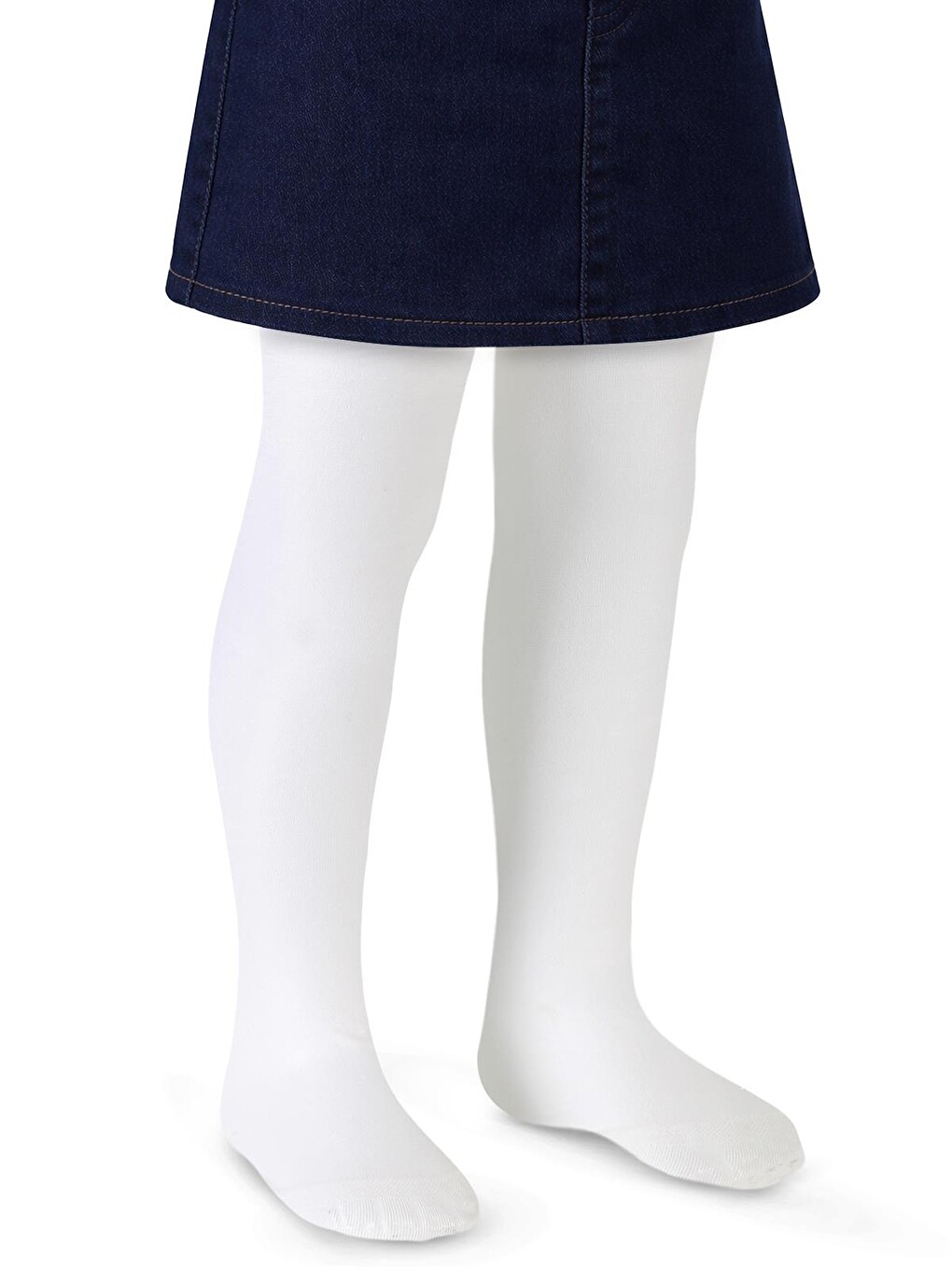 Girls Fit30 2-12 Yaş Külotlu Çorap - Beyaz