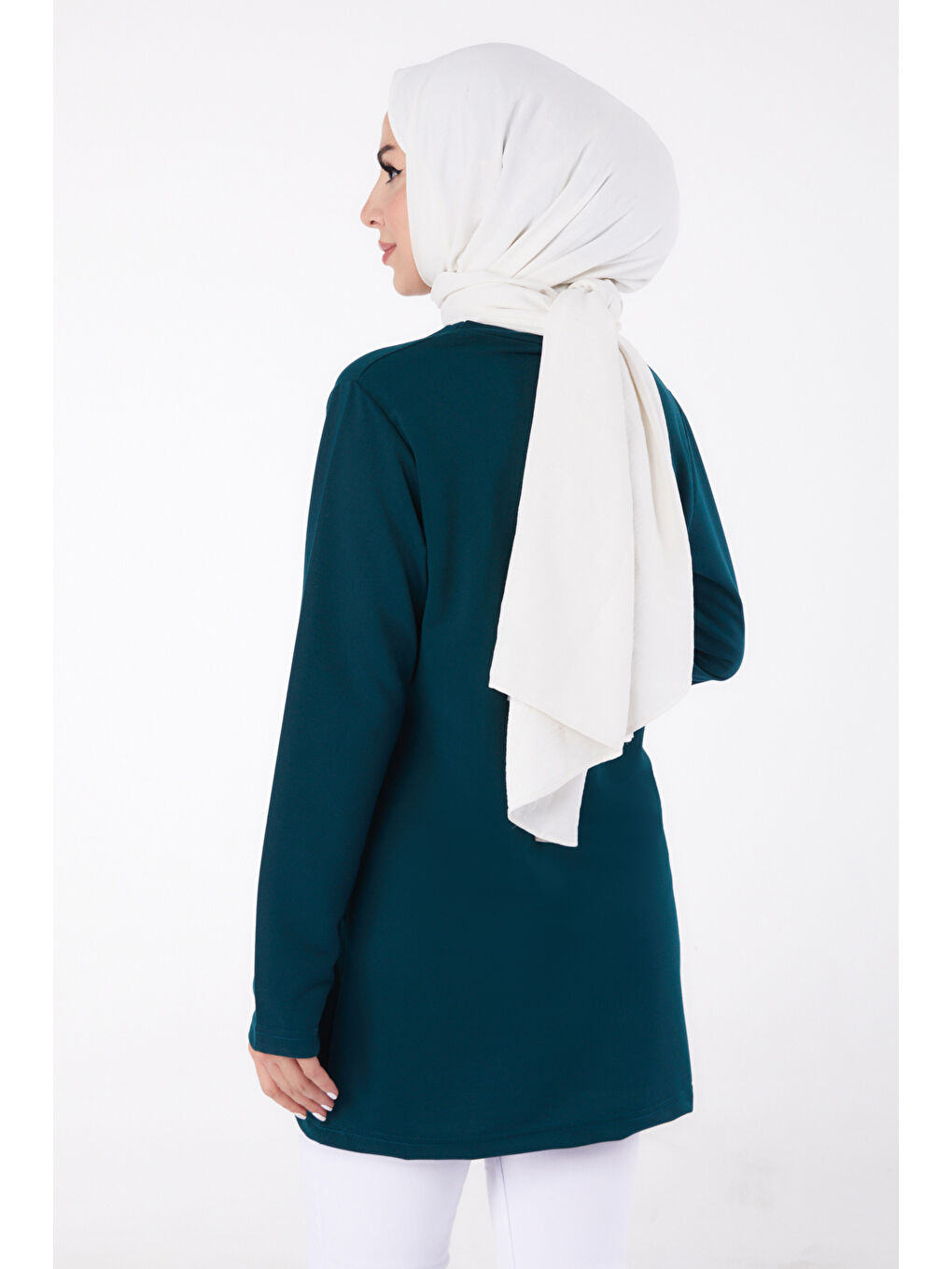 Yeşil Baskılı Sweatshirt Zümrüt - 13331-4