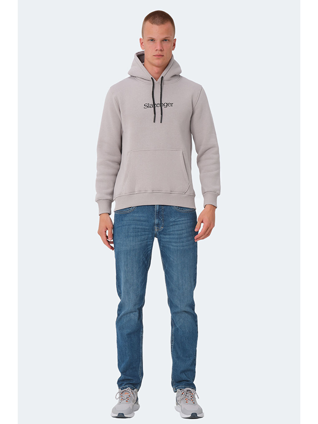 SLAZENGER Taş OCTAVIA IN Erkek Sweatshirt Taş Gri - 6