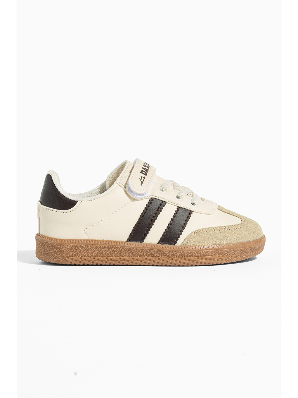 Bej Cagne Günlük Çocuk Unisex Cırtlı Sneaker Spor Ayakkabı-4