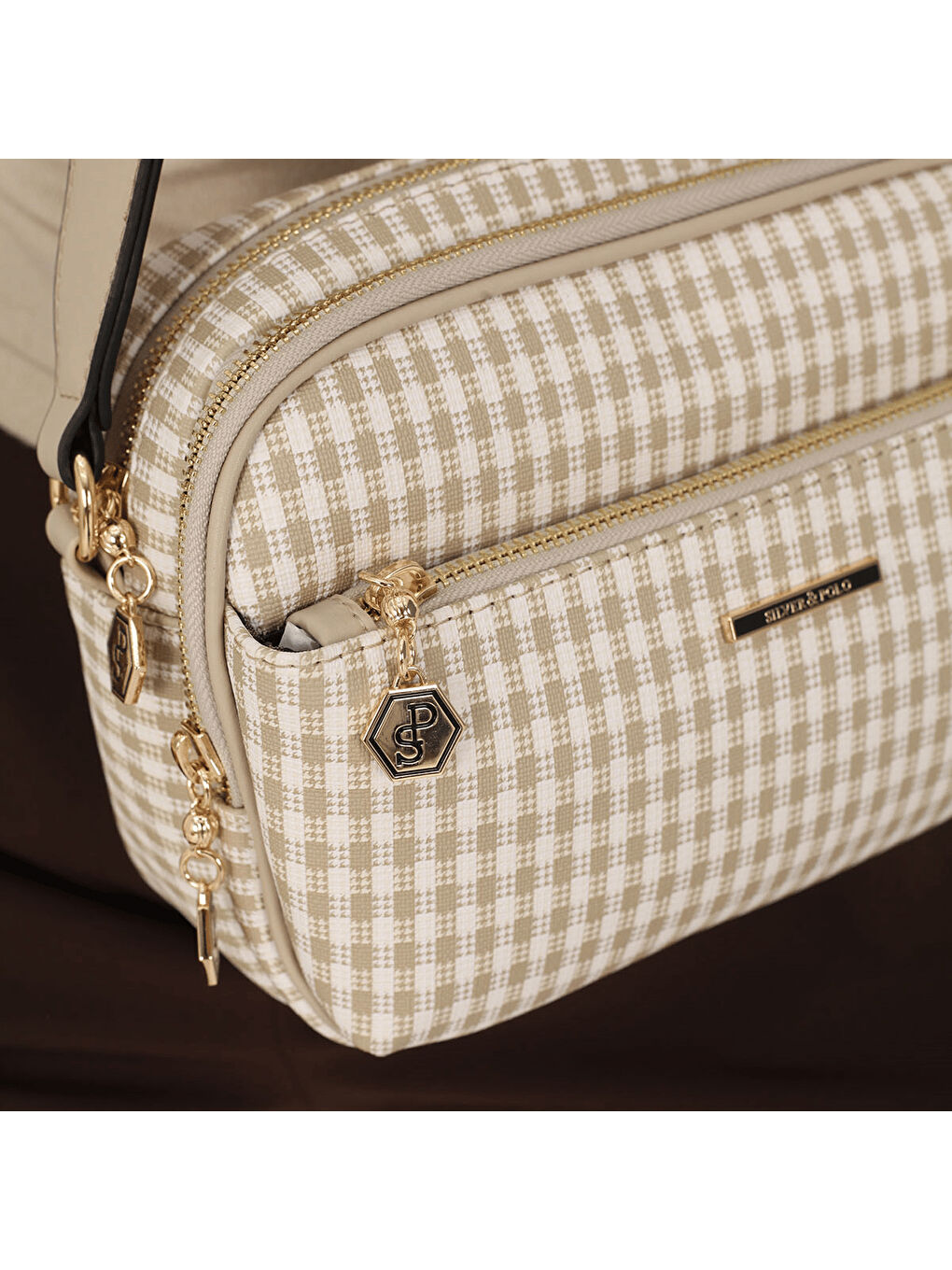 Kadın SP1162-M191 SILVER POLO Çapraz Çanta Kum Beji-Kum Beji-5