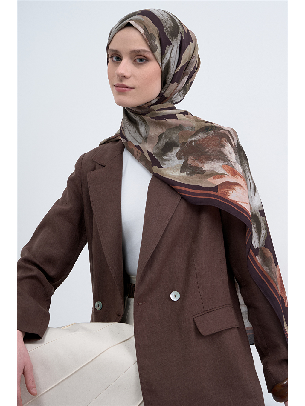 Kahverengi Pure Şal 3002 32-1