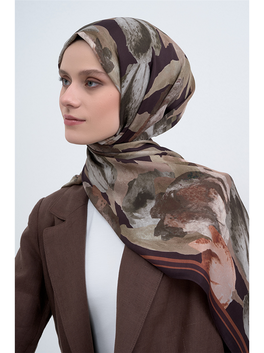 Kahverengi Pure Şal 3002 32-3