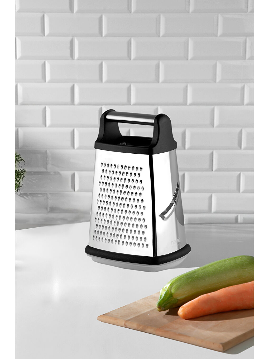 Gri Paslanmaz Çelik Oval Hazneli Rende-5