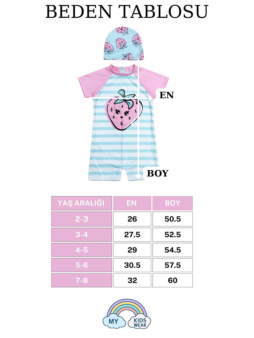 Pembe Kız Çocuk Boneli Fermuarlı Plaj Mayosu 2-8 Yaş 12561-1