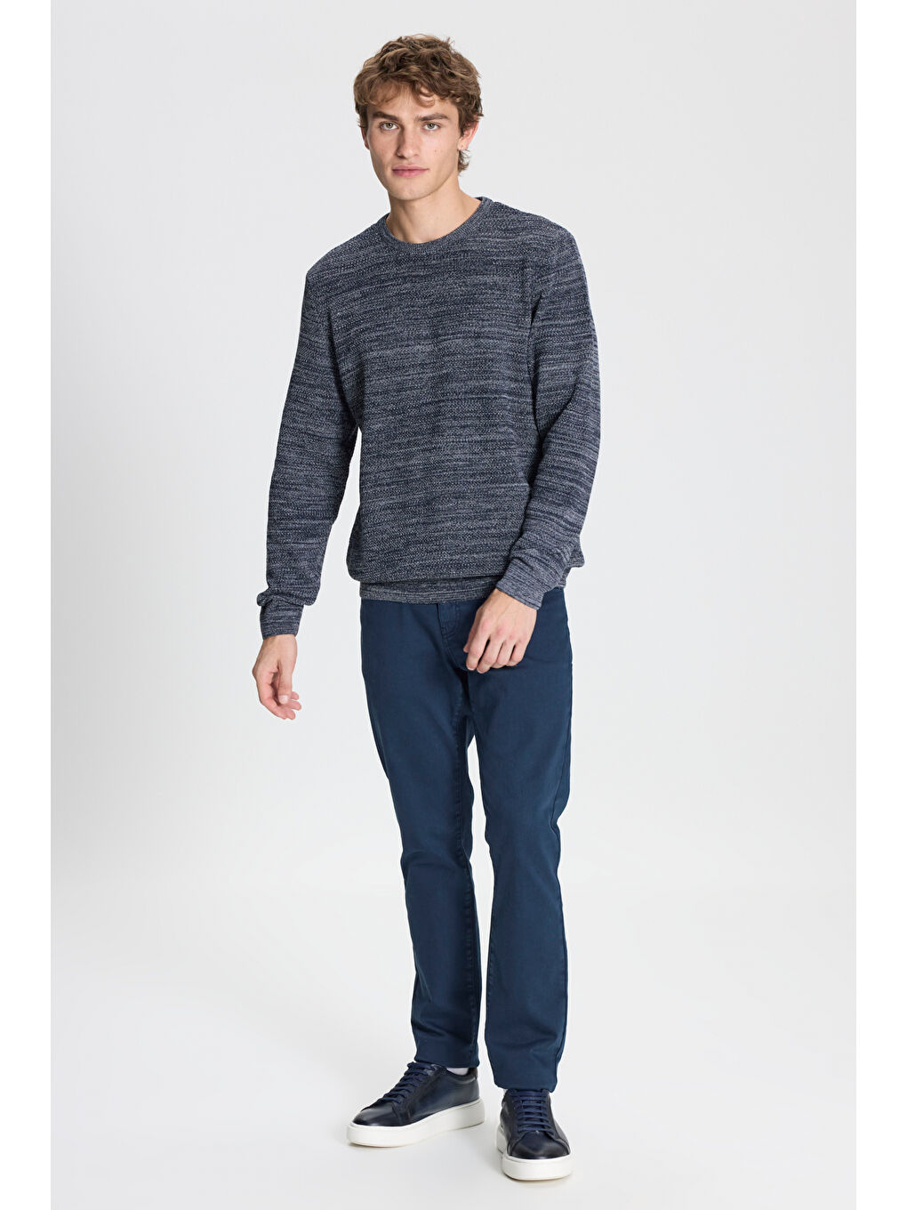 Sarı Erkek BRONZ-LACI 2'li Paket Pamuklu Standart Fit Normal Kesim Bisiklet Yaka Triko Kazak-3