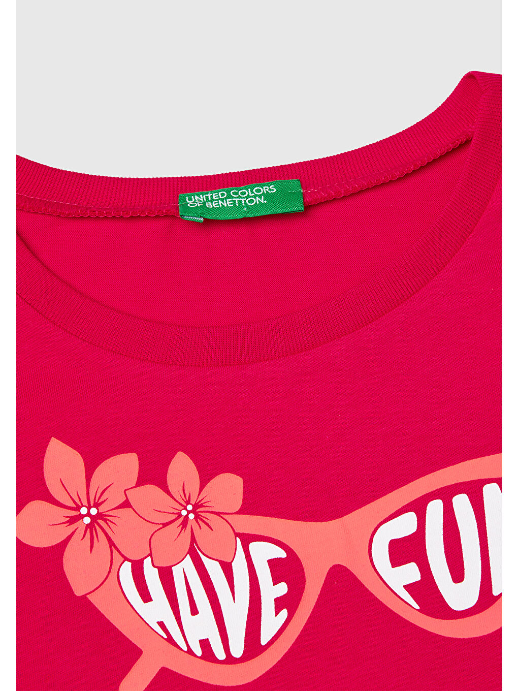 Kız Çocuk Fuşya Grafik Baskılı Kısa Kollu T-Shirt-2