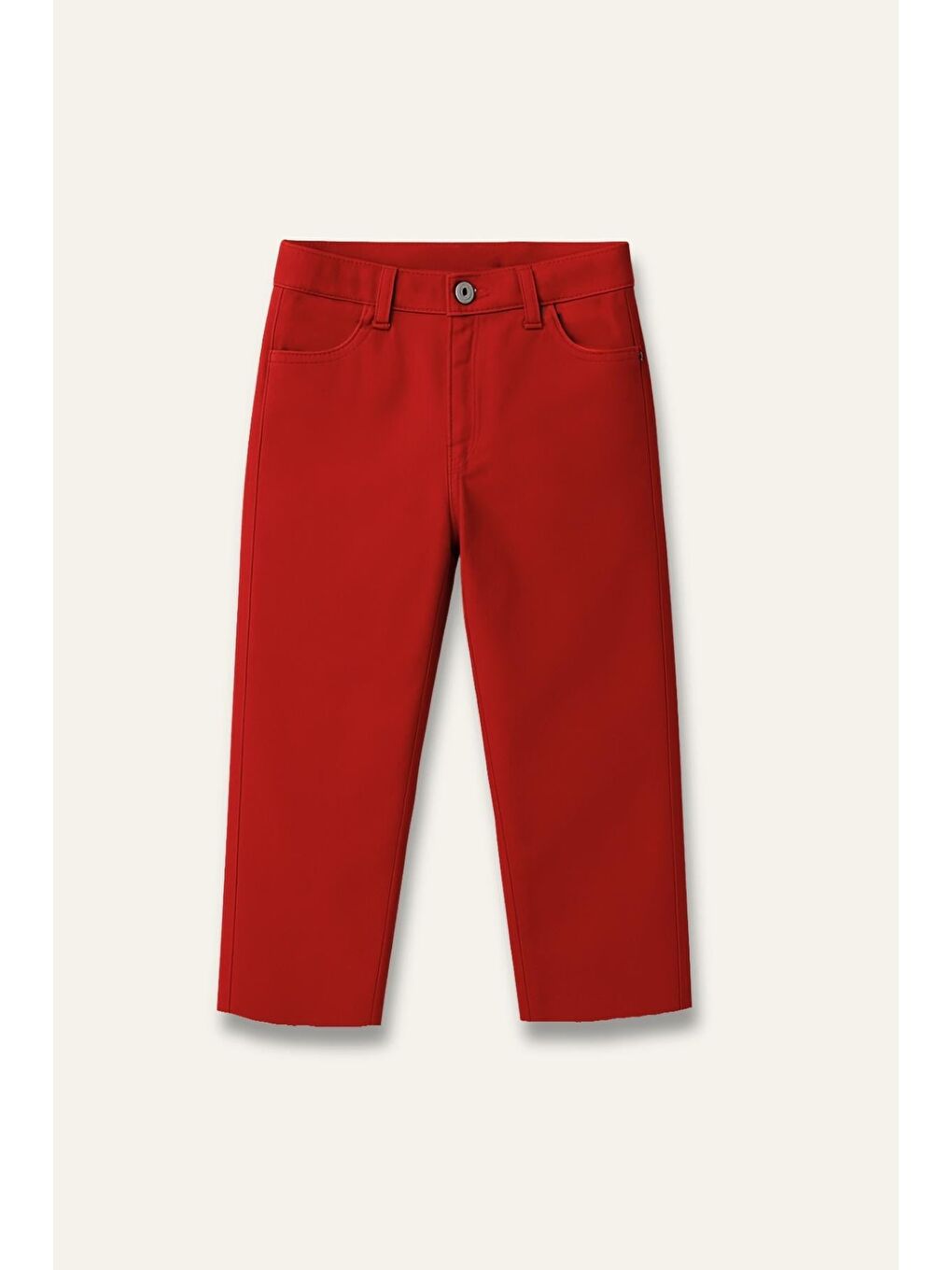 Kız Çocuk Gabardin Pantolon - Kırmızı