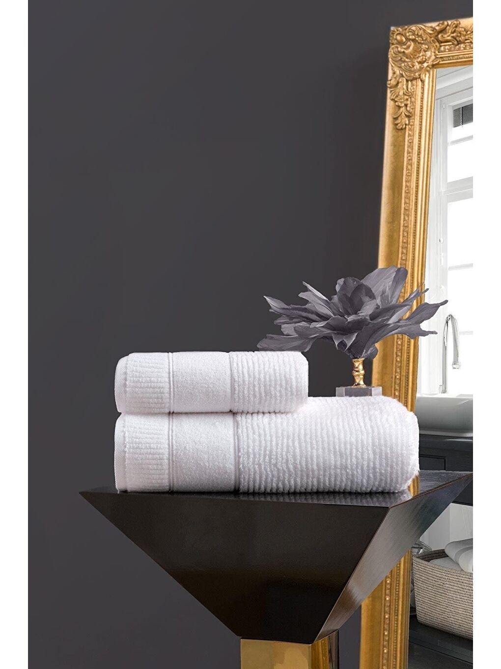 Venedik Micro Pamuk El Havlusu 50x90 cm Beyaz