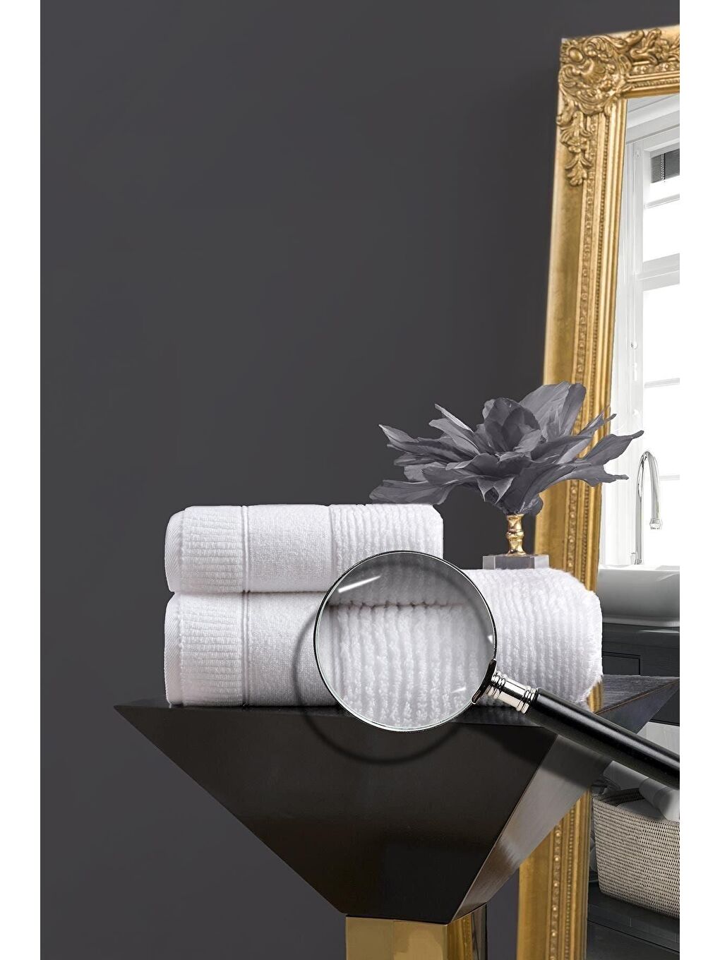 Venedik Micro Pamuk El Havlusu 50x90 cm Beyaz-1