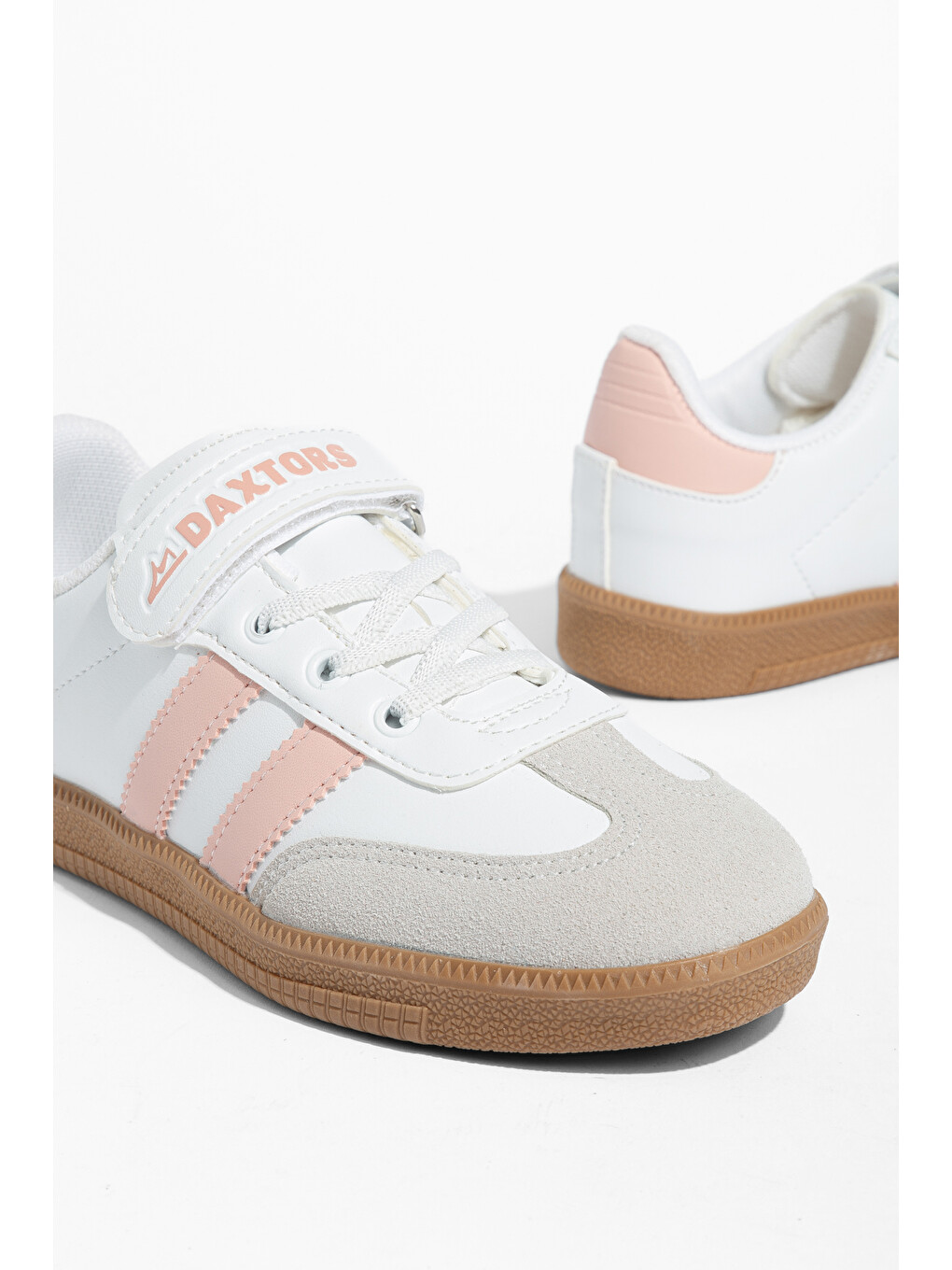 Beyaz Cagne Günlük Çocuk Unisex Cırtlı Sneaker Spor Ayakkabı-4