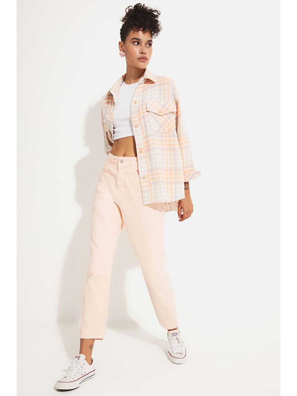 Pembe Mom Fit Jean Pantolon