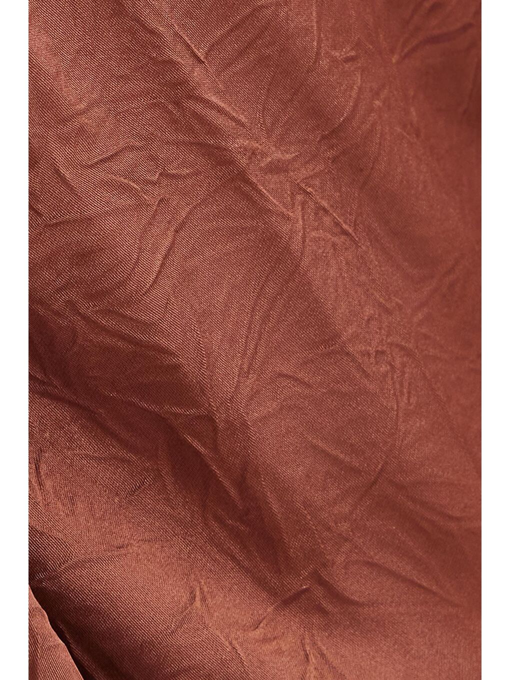 Kadın Slim Fit Dar Kesim Kısa Kollu V Yaka Kahverengi Elbise-5