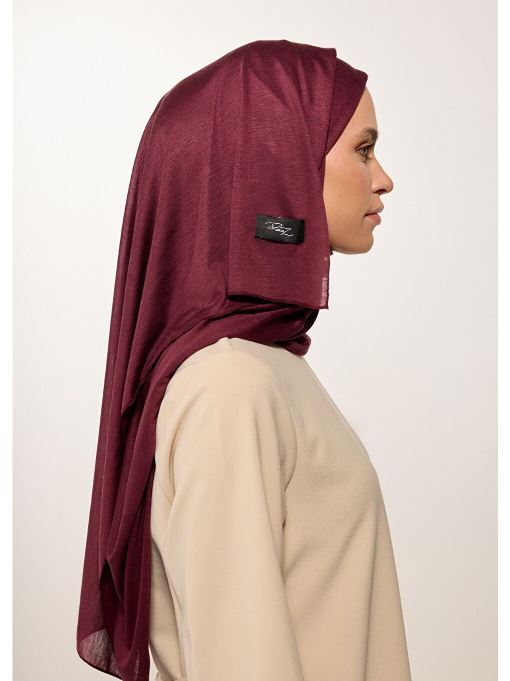 Tesettür Şal - Mürdüm Viskon-2