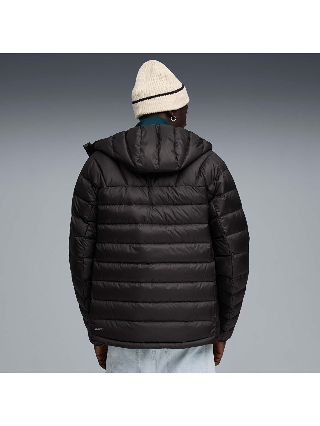 Siyah PACKLITE Erkek Kapüşonlu Mont-2