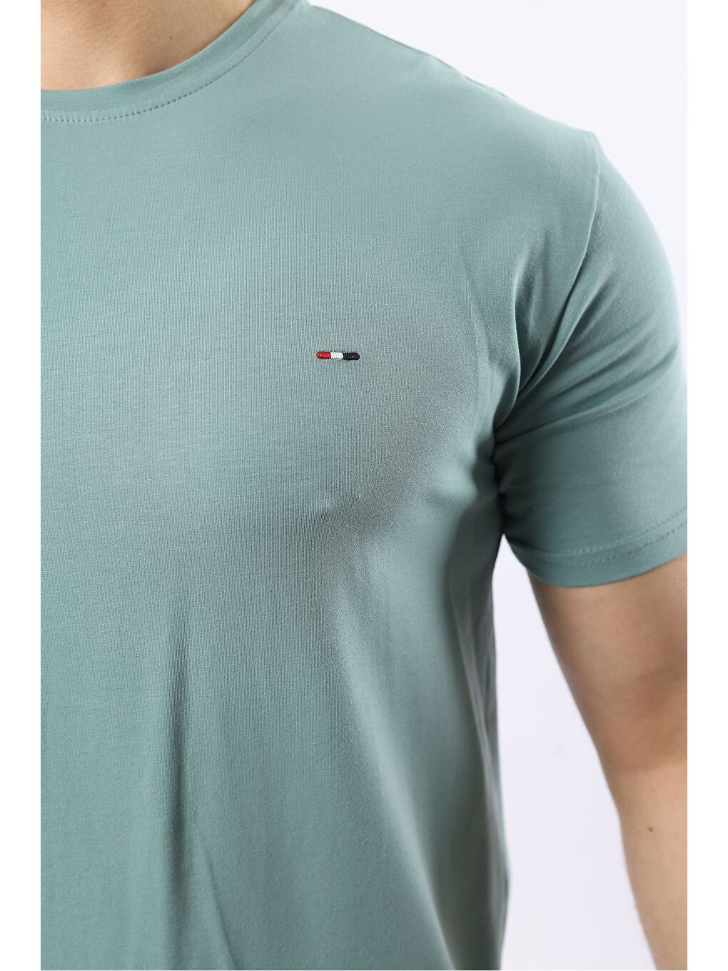 Turkuaz Erkek Slim Fit T-Shirt-1