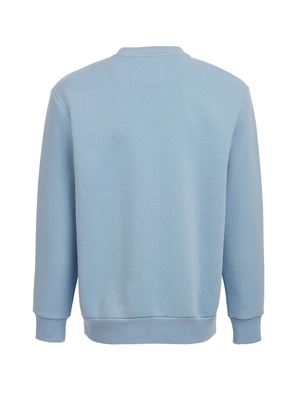 Erkek Organik Kumaşlı Yumuşacık Regular Fit Yuvarlak Yakalı Mavi Sweatshirt-6