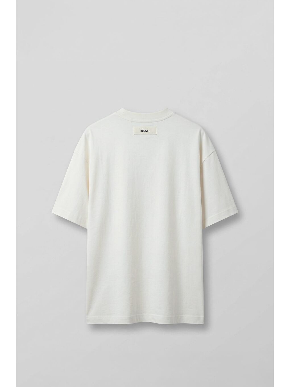 Erkek Süper Oversize %100 Pamuk Nature Baskılı T-Shirt Ekru-1