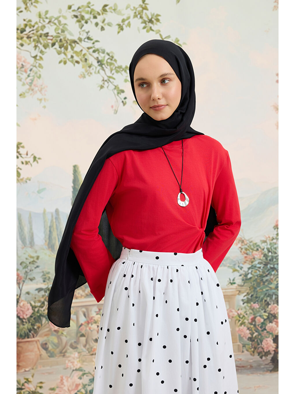 Floş Viskon Düz Şal Siyah