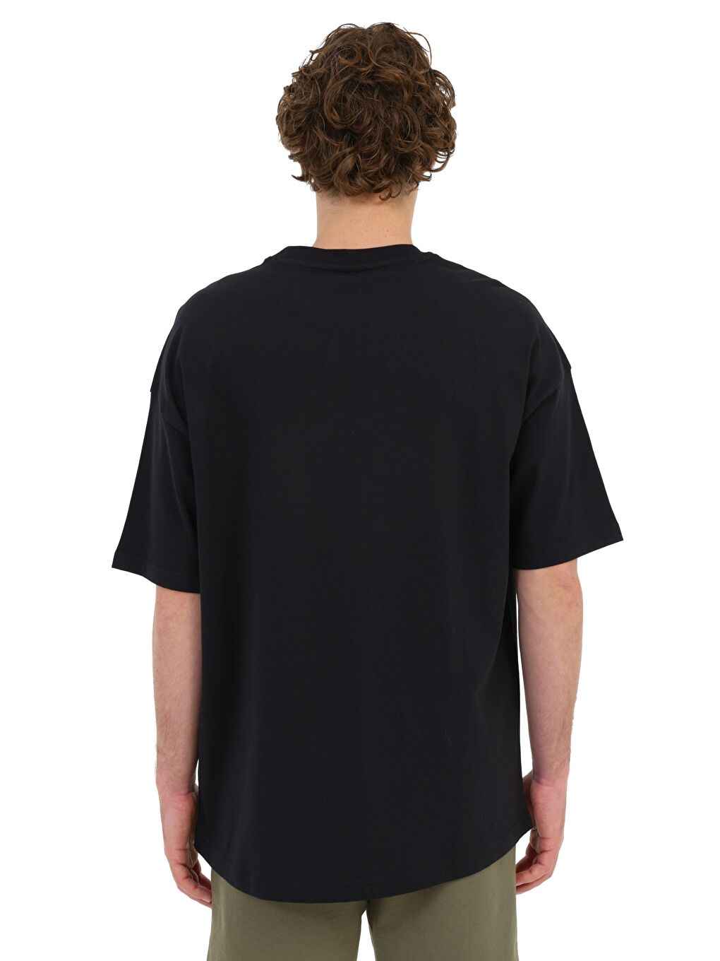 Siyah Erkek Kısa Kol T-Shirt-1