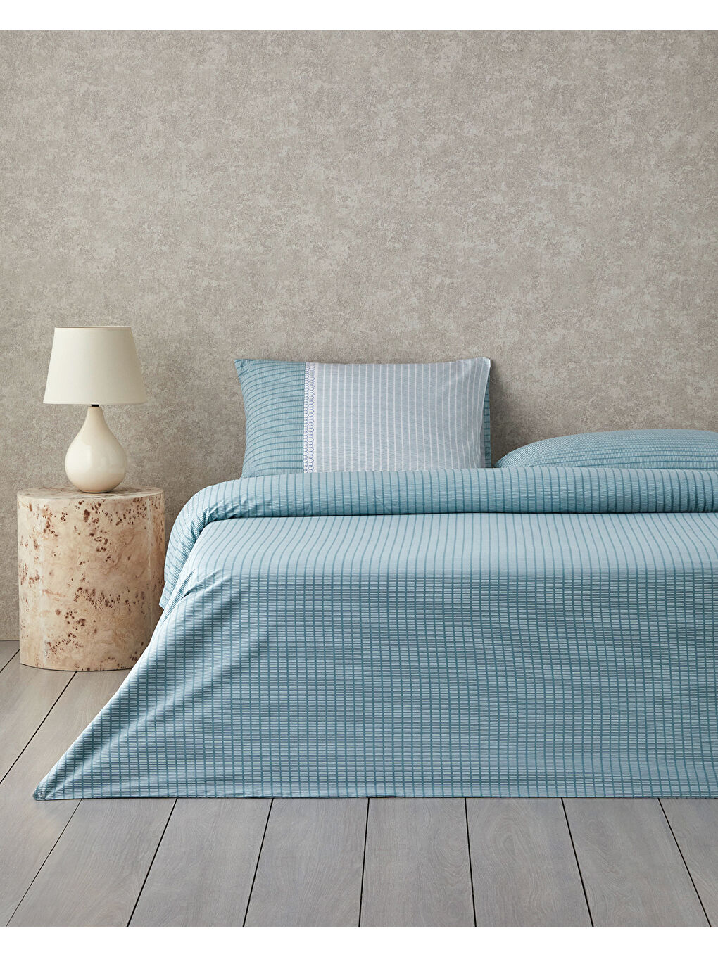 Linear Harmony Pamuklu Çift Kişilik Nevresim Seti 200x220 cm Yeşil-1