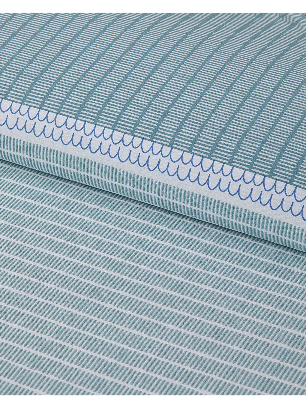 Linear Harmony Pamuklu Çift Kişilik Nevresim Seti 200x220 cm Yeşil-2