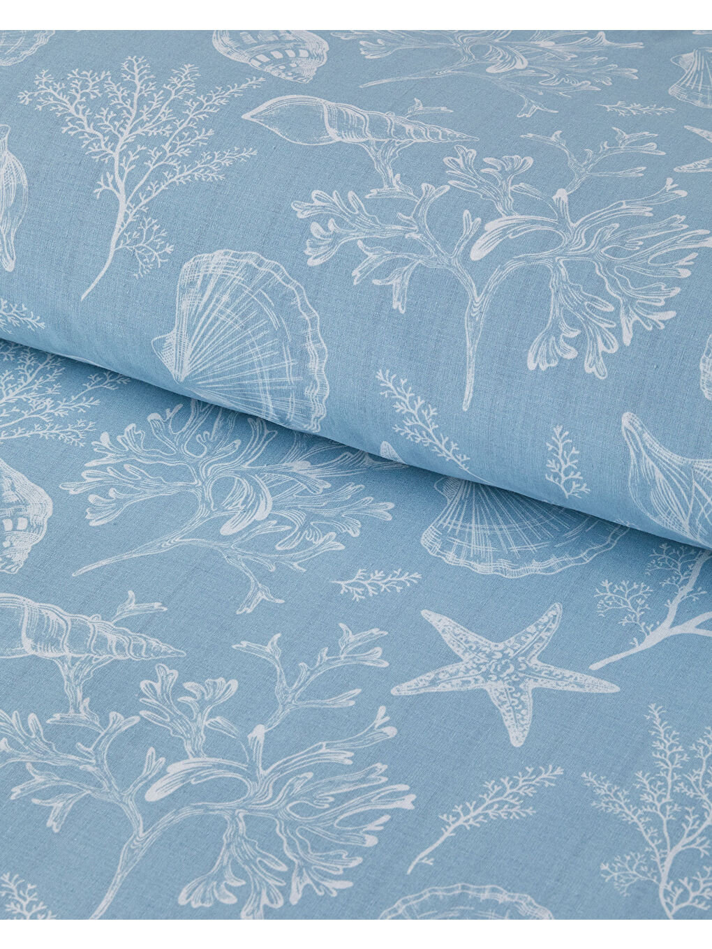 Ocean Flora Pamuklu Çift Kişilik Nevresim Seti 200x220 cm Mavi-2