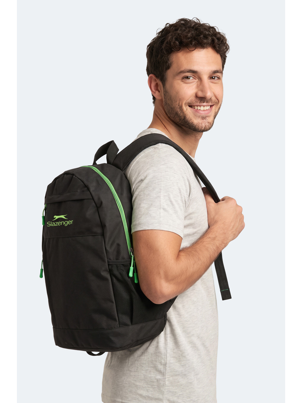 Favento Unisex Siyah / Yeşil Omuz Çantası-4