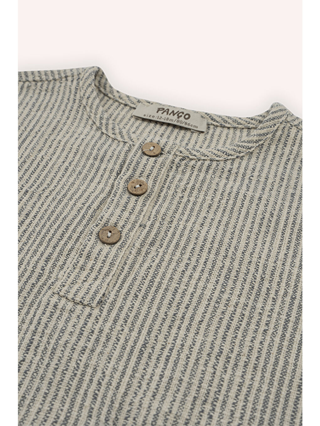 Yenidoğan Kısa Kollu Ekru Gömlek-1