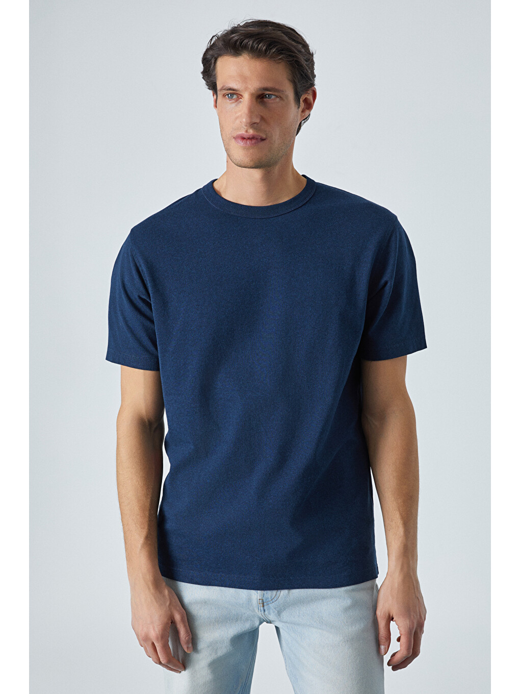 Peltz Erkek Relaxed Bisiklet Yaka Kısa Kollu Lacivert T-shirt