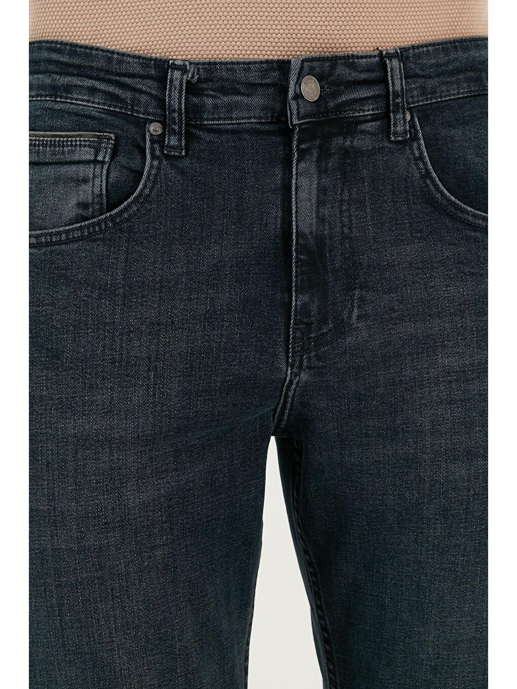 Buratti Mavi Pamuklu Yüksek Bel Comfort Fit Boru Paça Jeans 4411J75TEXAS - 4