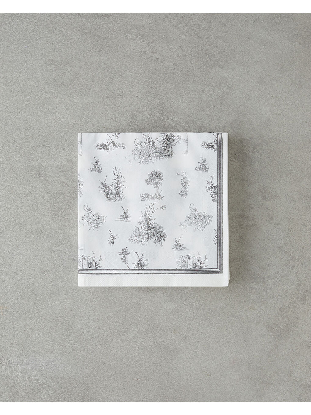 Thaliana Kağıt 20'li Kağıt Peçete 33x33 cm Siyah - Beyaz