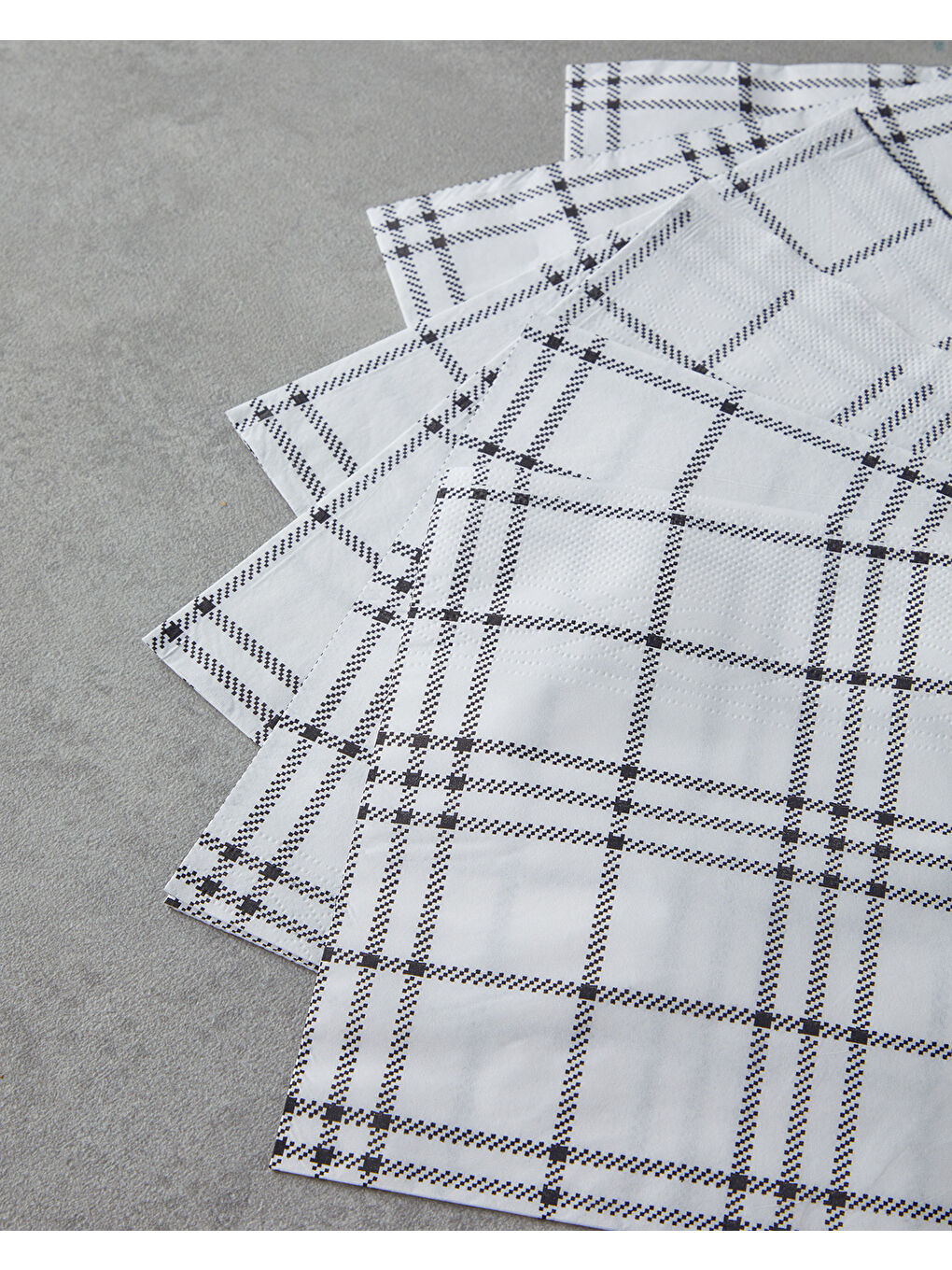 Blockify Kağıt 20'li Kağıt Peçete 33x33 cm Siyah - Beyaz-1