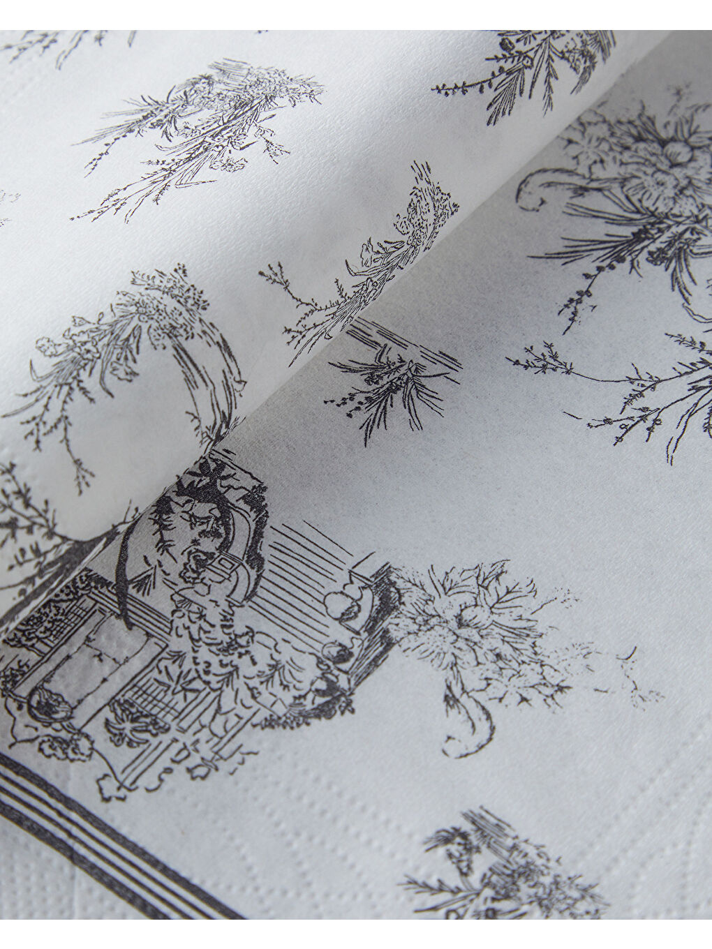 Thaliana Kağıt 20'li Kağıt Peçete 33x33 cm Siyah - Beyaz-2